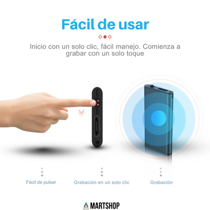 SpyRec™ – Mini Grabadora de Voz Espía Ultraportátil