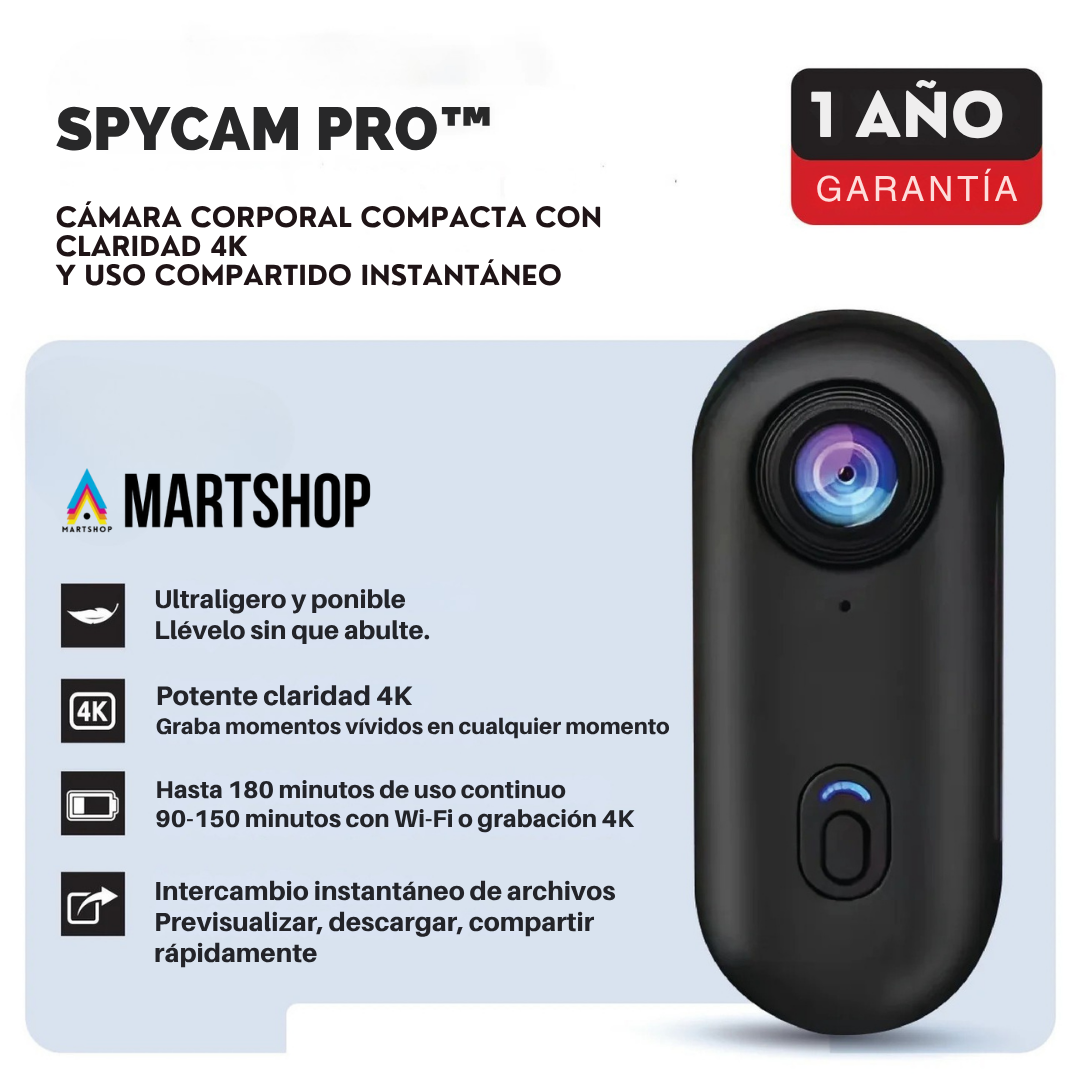 SpyCam PRO™ – Videocámara Portátil HD con Detección de Movimiento