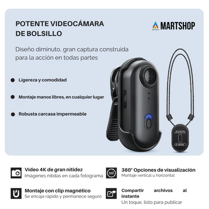 SpyCam PRO™ – Videocámara Portátil HD con Detección de Movimiento