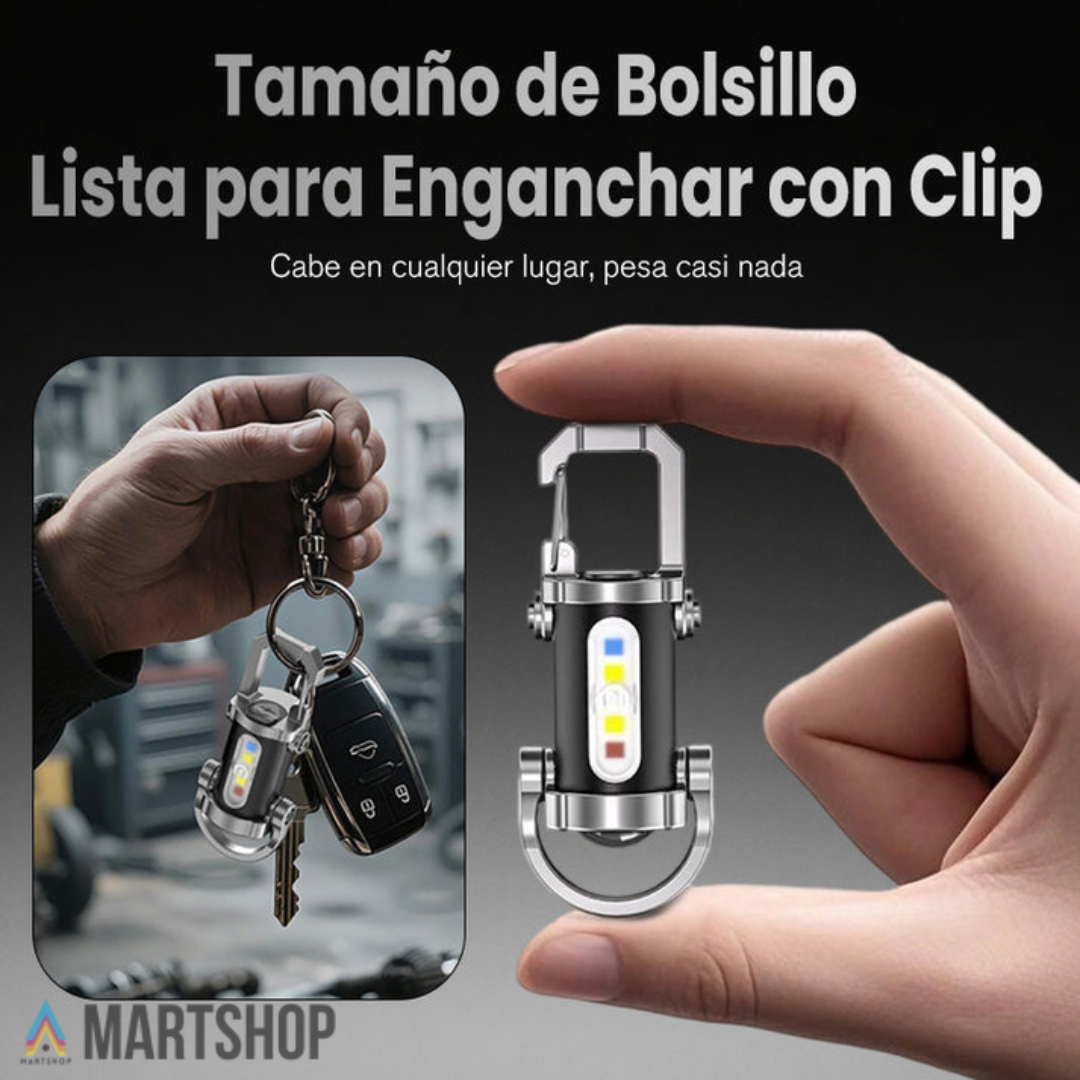 Mini linterna LED recargable — brillante, práctica y lista para todo