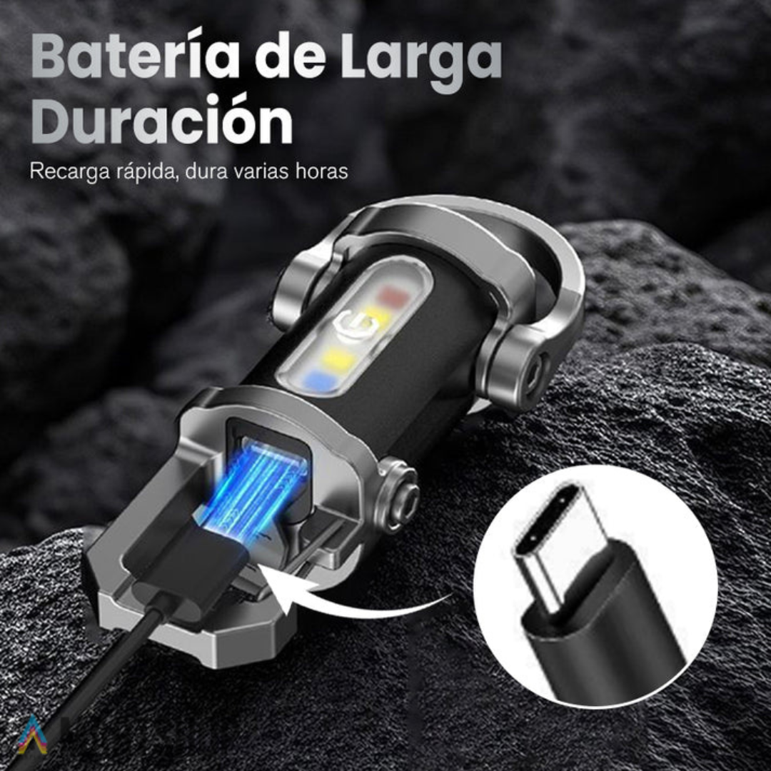 Mini linterna LED recargable — brillante, práctica y lista para todo
