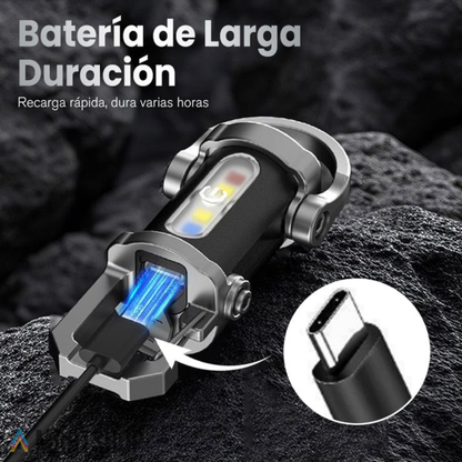 Mini linterna LED recargable — brillante, práctica y lista para todo