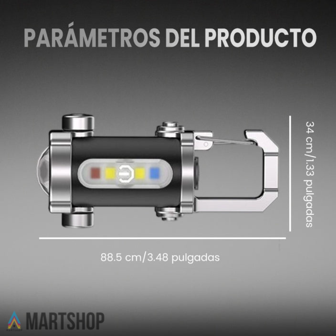 Mini linterna LED recargable — brillante, práctica y lista para todo